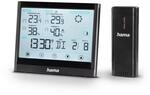 HAMA Wetterstation "Wetterstation "Full Touch", Schwarz, mit Au&szlig;ensensor, Reichweite