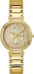 Quarzuhr GUESS "LILY", gold (goldfarben), Armbanduhren, Damen, Quarzuhr,...