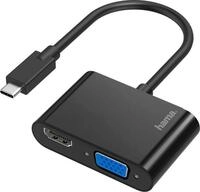 HAMA USB-Adapter "Video-Adapter 2in1 USB-C-Stecker-VGA & HDMI&trade;-Buchse Ultra-HD 4K",