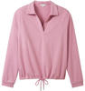 TOM TAILOR Damen Sweatshirt in Melange Optik, rosa, Melange Optik, Gr. XL