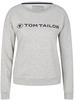 TOM TAILOR Damen Sweatshirt mit Logo-Print, grau, Gr. 42