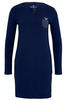 TOM TAILOR Damen Pyjama Kleid mit Brusttasche, blau, Punktemuster, Gr. 34
