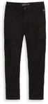 TOM TAILOR DENIM Herren Regular Tapered Cargo Hose, schwarz, Uni, Gr. XXL