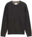 TOM TAILOR Herren Strickpullover aus Baumwolle, schwarz, Meliert, Gr. XXL