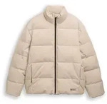 TOM TAILOR DENIM Herren Cord Puffer-Jacke mit Stehkragen, braun, Uni, Gr. XXL