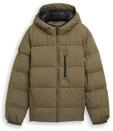 TOM TAILOR DENIM Herren Lightweight Puffer-Jacke mit Kapuze, gr&uuml;n, Uni, Gr. XXL
