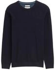TOM TAILOR Herren Strickpullover aus Baumwolle, blau, Meliert, Gr. XXL
