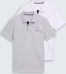 Tom Tailor 1044879_15398, TOM TAILOR Herren Poloshirts im 2er-Pack, grau, Meliert,