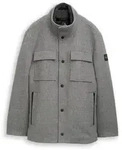 TOM TAILOR Herren 2-in-1 Wolljacke mit abnehmbarer Innenjacke, grau, Meliert,...