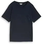 TOM TAILOR Damen Plus Size - Boxy Fit T-Shirt mit Brusttasche, blau, Uni, Gr. 46