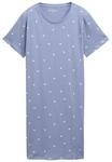TOM TAILOR Damen Nachthemd mit Punktemuster, blau, Gemustert, Gr. XL/42