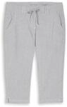 TOM TAILOR Damen Tapered Relaxed Capri Hose mit Kordelzug, blau, Gestreift, Gr. 36