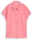 TOM TAILOR Damen Loose Fit Bluse mit Leinenanteil, rosa, Uni, Gr. 36
