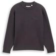 TOM TAILOR Jungen Oversize Strickpullover mit Print, grau, Uni, Gr. 152