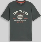 Tom Tailor 1037735_14406, TOM TAILOR Herren T-Shirt mit Logo-Print, gr&uuml;n, Logo