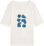 Tom Tailor 1047062_10320, TOM TAILOR Damen T-Shirt mit Print, wei&szlig;, Uni, Gr. XXXL