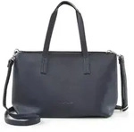TOM TAILOR Damen TTMARLA Shopper mit kleiner Logo-Pr&auml;gung, blau, Uni, Gr. ONESIZE