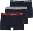 TOM TAILOR Herren Kurze Boxershorts im 3er-Pack, blau, Uni, Gr. XXL/8