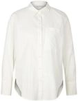 TOM TAILOR Damen Loose Fit Bluse mit Brusttasche, wei&szlig;, Uni, Gr. 38