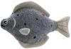 HUNTER Hunde-Plüschspielzeug Skagen Steinbutt grau-weiß, Maße: ca. 21 cm