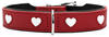 HUNTER Hundehalsband Love rot-weiß, Gr. 47, Breite: ca. 3,0 cm, Halsumfang:...