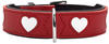 HUNTER Hundehalsband Love rot-weiß, Gr. 55, Breite: ca. 3,9 cm, Halsumfang:...