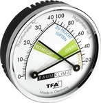 Analoges Thermo-Hygrometer mit Metallring, silber/wei&szlig; schwarz|wei&szlig;
