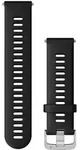 GARMIN Schnellwechsel-Armband | Silikon-Edelstahl Silber | Schwarz | 2