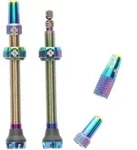 MUC-OFF Tubeless Ventil Set V2 | iridescent / oil slick 60 mm
