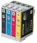 4x Original Epson Tinte T1285 f&uuml;r Stylus SX 125 130 235 425 430 435 445 Blister