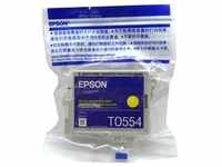 Original Epson Tinten Patrone T0554 gelb Stylus Photo 240 420 520 Blister