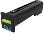 Original Lexmark Toner 72K2XCE cyan f&uuml;r CS820dte CS820dtfe CS820de - neu umve...