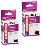 2x Original Edding Tinte Patrone 273 f&uuml;r Canon CLI-526 BK Pixma IP 4720 4940 ...