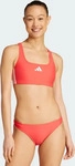 Adidas JW3735/36, Adidas 3 Stripes V-back Bikini Rot 36 Frau Semi Lucid Red / White