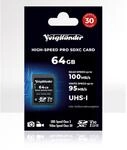 Voigtl&auml;nder 64 GB SDXC V30 100/95 MB/S