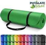 Tresko Yogamatte Fitnessmatte Gymnastikmatte Pilates 185x60x1,5cm Gr&uuml;n