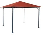 Quick-star - Metall Garten Pavillon Nizza 3x3m Antik Partyzelt Terra /...
