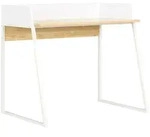 Schreibtisch Wei&szlig; Und Eiche 90x60x88 Cm - Vidaxl