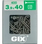 Spax Gix-b Grobgewinde, 3,9 X 40 Mm, 400 St&uuml;ck, Vollgewinde, Trompetenkopf,