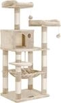 Feandrea Arbre &Agrave; Chat Hauteur 143 Cm, Tour De Jeux Pour Chat, Avec 11 Poteaux &Agrave;
