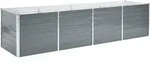 Garten-hochbeet Verzinkter Stahl 320x80x77 Cm Grau Vidaxl
