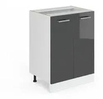 Vicco - K&uuml;chenunterschrank R-line, Anthrazit Hochglanz, 60 Cm Ohne Arbeitsplatte