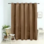 Verdunkelungsvorhang Mit Metall&ouml;sen Samt Beige 290 X 245 Cm Vidaxl