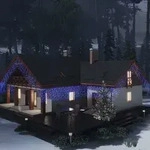 Vidaxl Led Curtain Icicle Lights 10m 400 Led Blue 8 Function