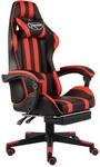 Gaming-stuhl Mit Fu&szlig;st&uuml;tze Schwarz Und Rot Kunstleder - Vidaxl