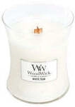 Woodwick White Teak Duftkerze Design Sanduhr