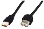 Digitus - Usb-kabel Usb 2.0 Usb-a Stecker, Usb-a Buchse 1.80 M Schwarz
