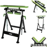 2x Multifunktions-arbeitsbock Rollenbock H&ouml;henverstellbar Klappbock V-rollen 4 In 1