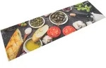 K&uuml;chenteppich Waschbar Wein & Essen 45x150 Cm Samt Vidaxl