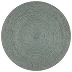 Teppich Handgefertigt Jute Rund 150 Cm Olivgr&uuml;n Vidaxl